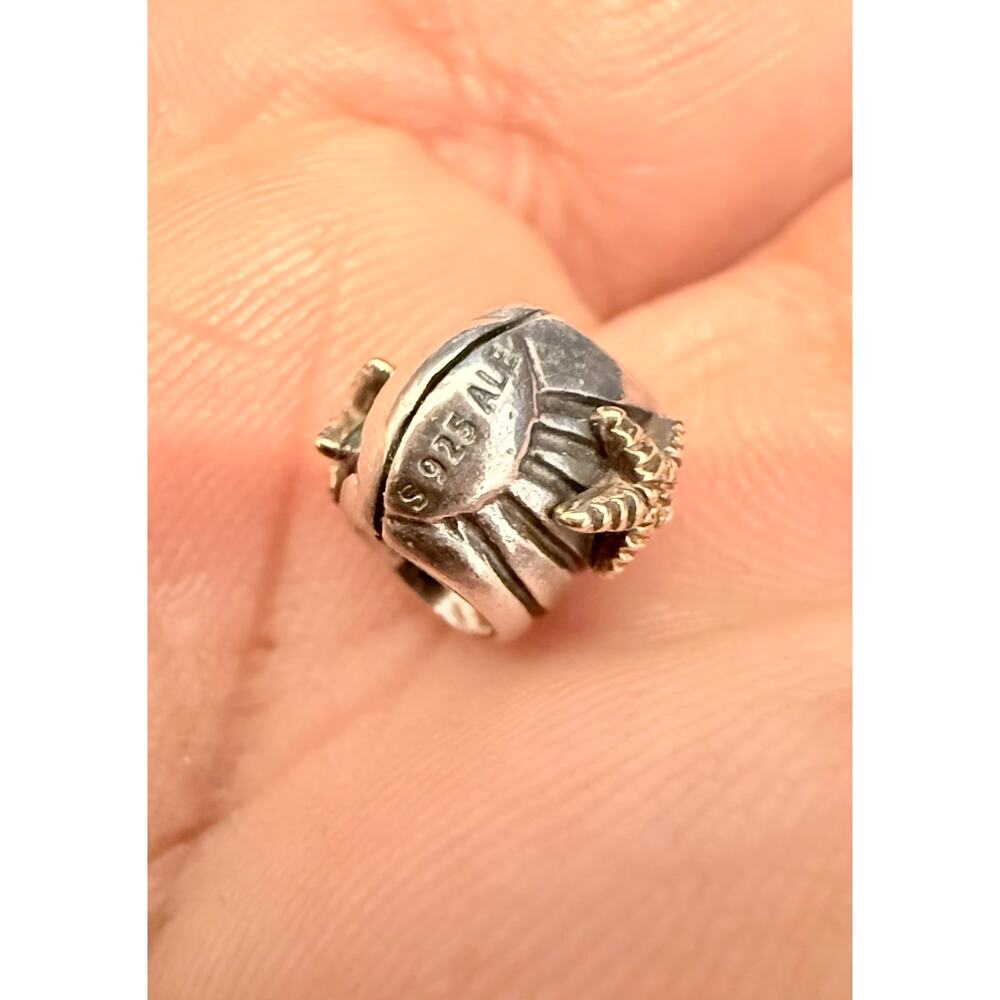 Authentic Pandora ALE 925 Sterling Silver & 14K Gold Starfish Charm